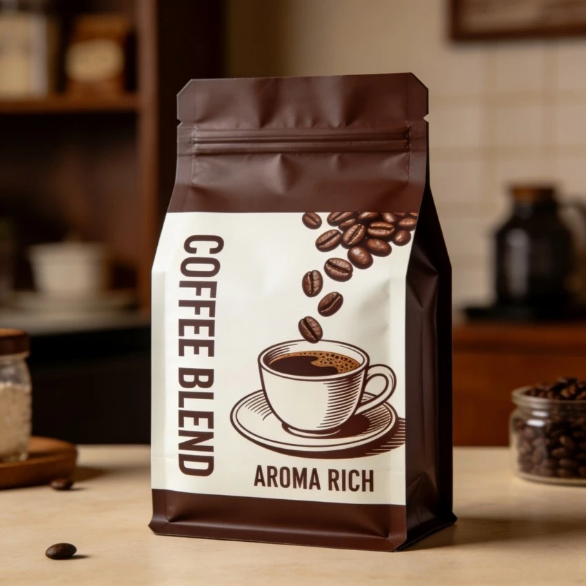 coffee bean flat bottom pouch (9) coffee bean flat bottom pouch (9)